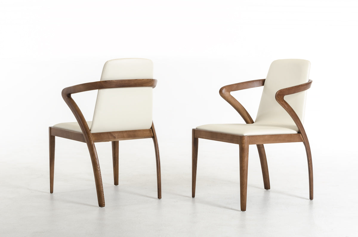 Walnut Cream Dining Chair F44236