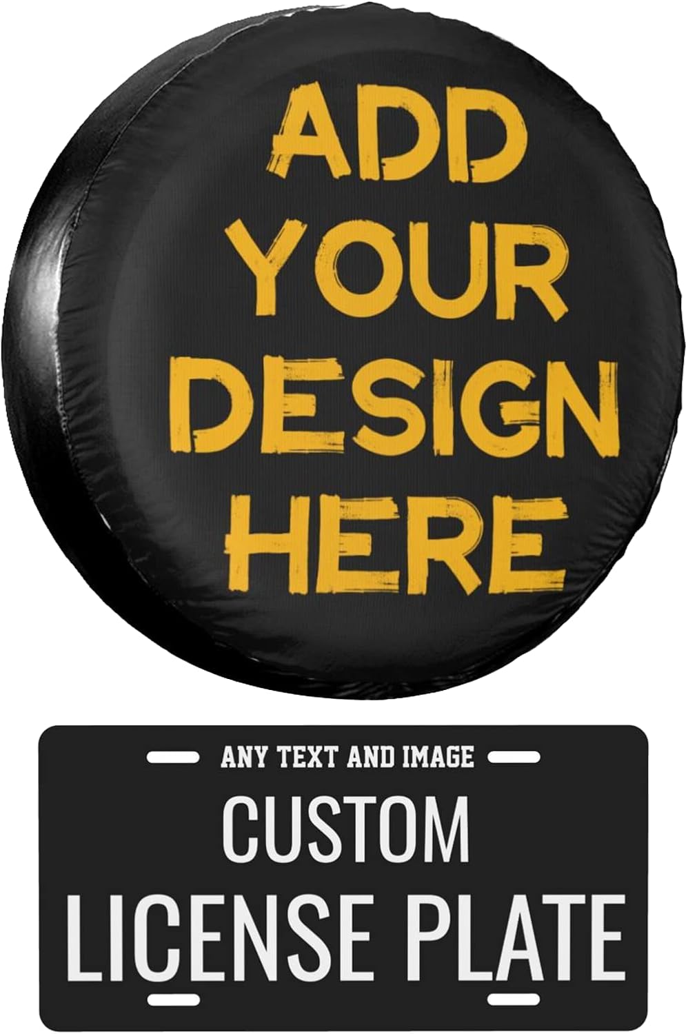 Custom Spare Tire Cover with License Plate Fit for Universal Car Jeep Truck SUV Wheel C481440