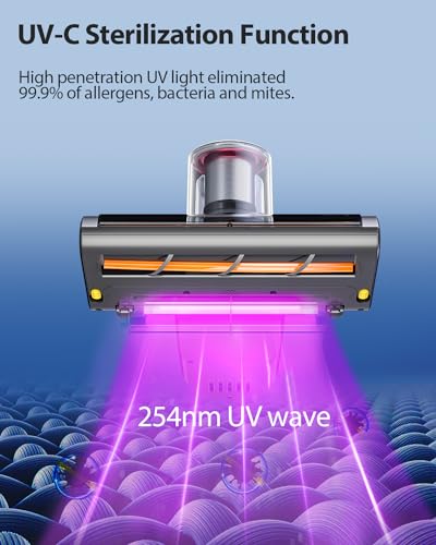 Anti-allergen Mattress Vacuum Cleaner with UV-C Light & 14Kpa Suction T9198