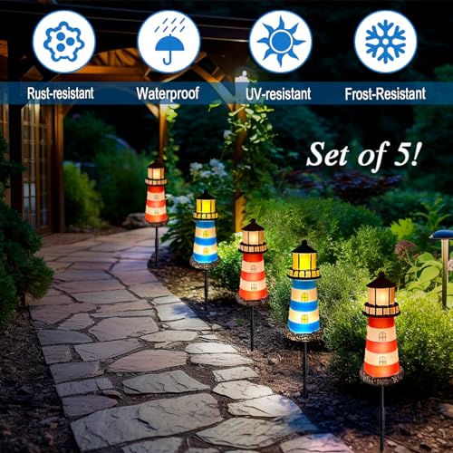Solar Lighthouse Outdoor Garden Lights Waterproof F212909