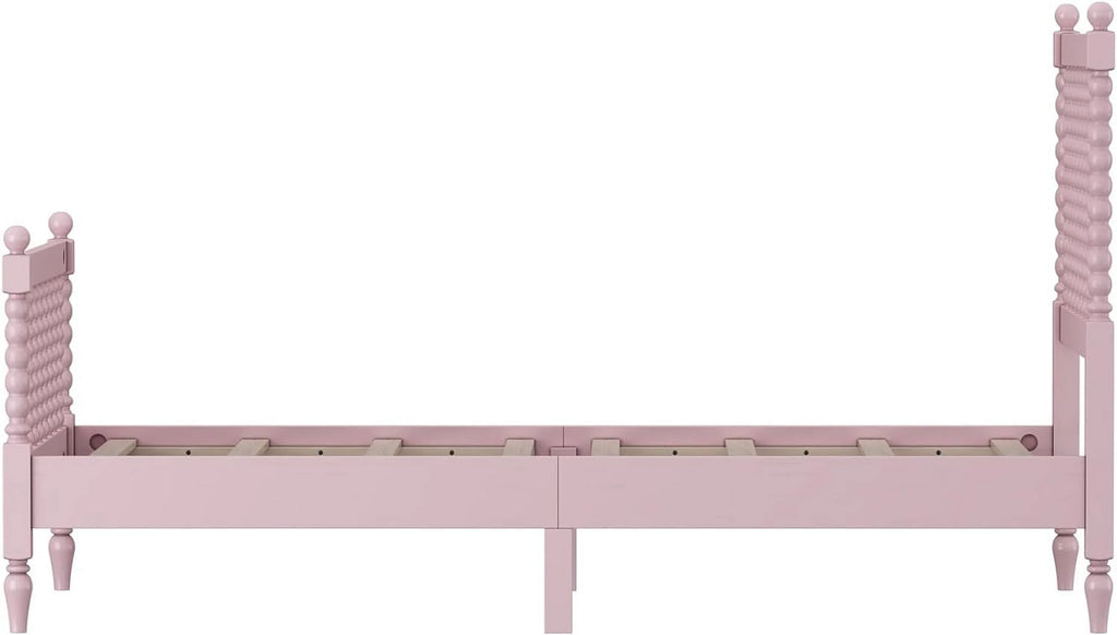 3Pcs Bedroom Set with 2 Nightstands, Solid Wood Platform Bed Q7214