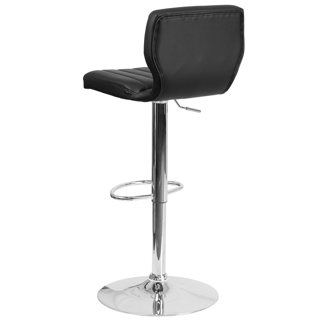 Contemporary Vinyl Adjustable Height Barstool R998