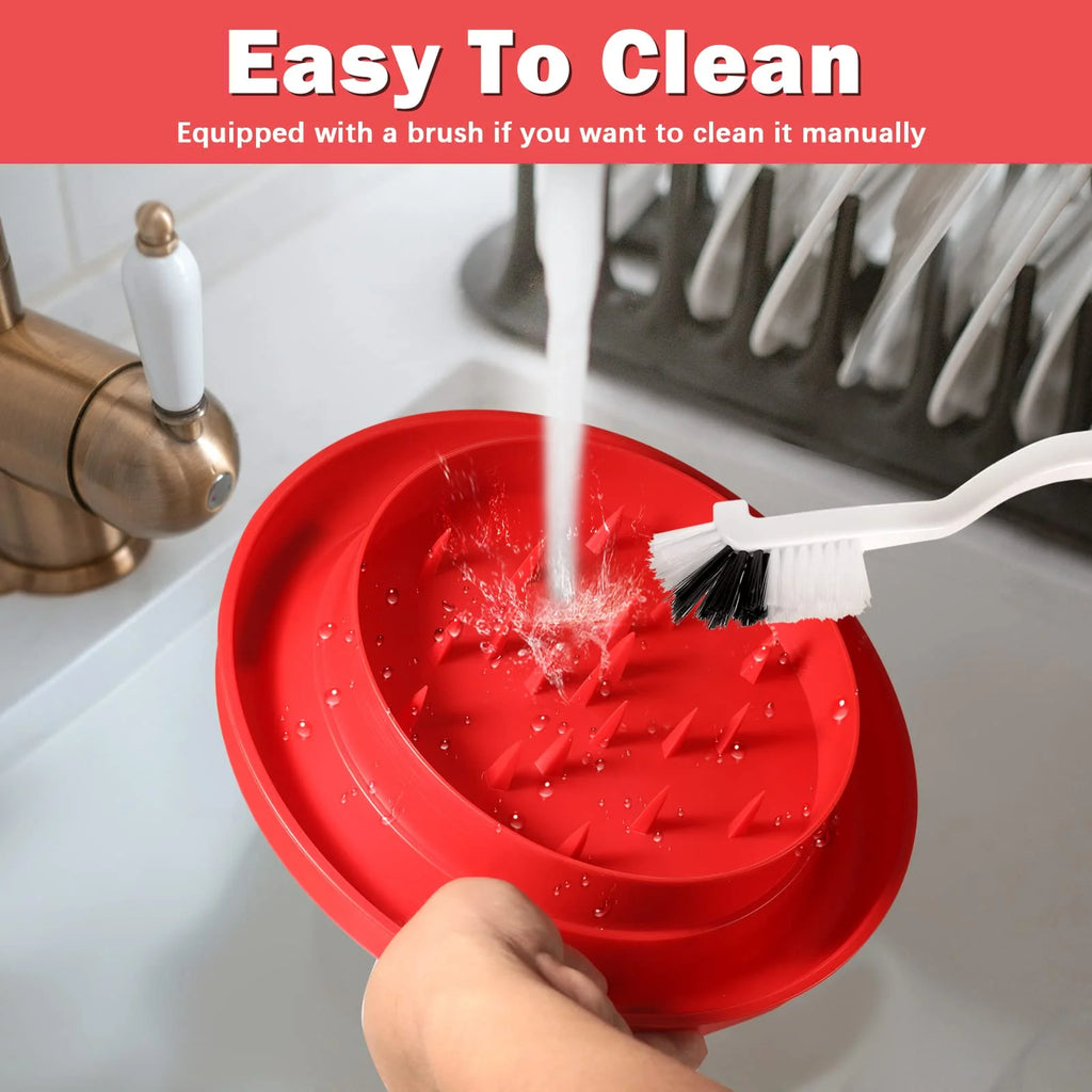 Large Meat Shredder Tool with Clear Cover and Non-Skid Base X718