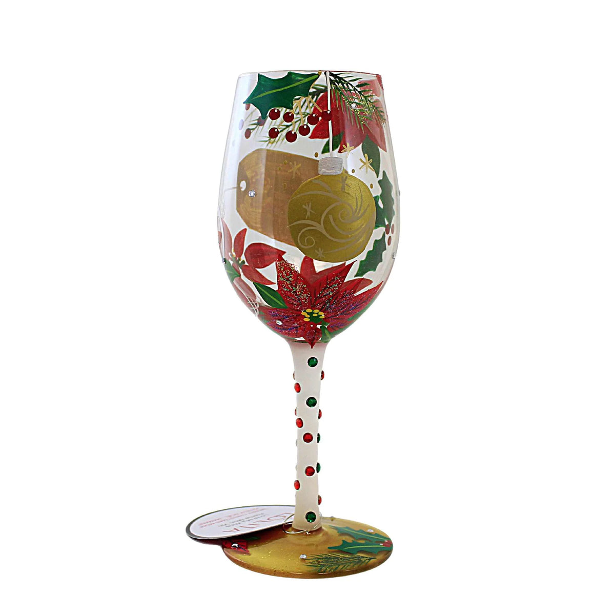 Hand Painted Wine Glass B225