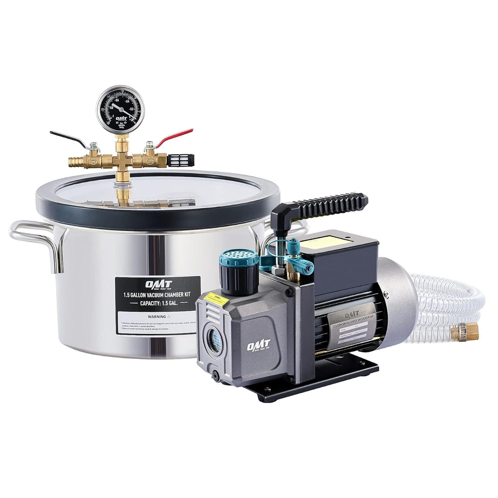 Vacuum Chamber Kit with 3.5cfm Pump, 1.5 Gallon, 38 Micron, 5.7L T8838