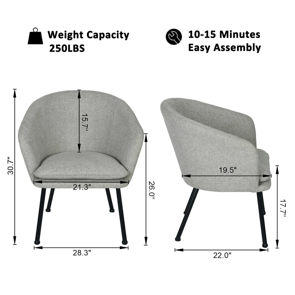 Grey Wicker Accent Arm Chairs E22165
