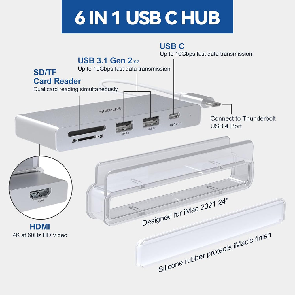 9 in 2 USB C Hub with 4K HDMI, 100W PD, USB 3.0, SD/TF Card Reader, 3.5mm Audio H94739