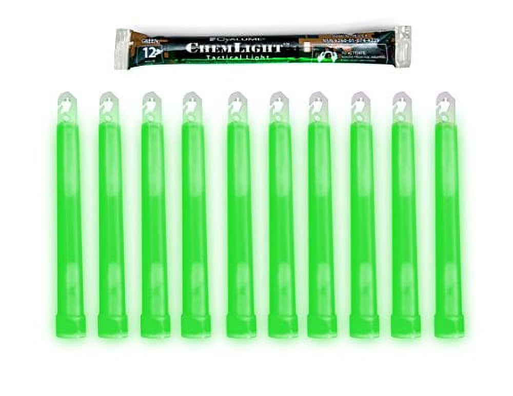 Green 6" Chemical Light Sticks (Pack of 10) C3197