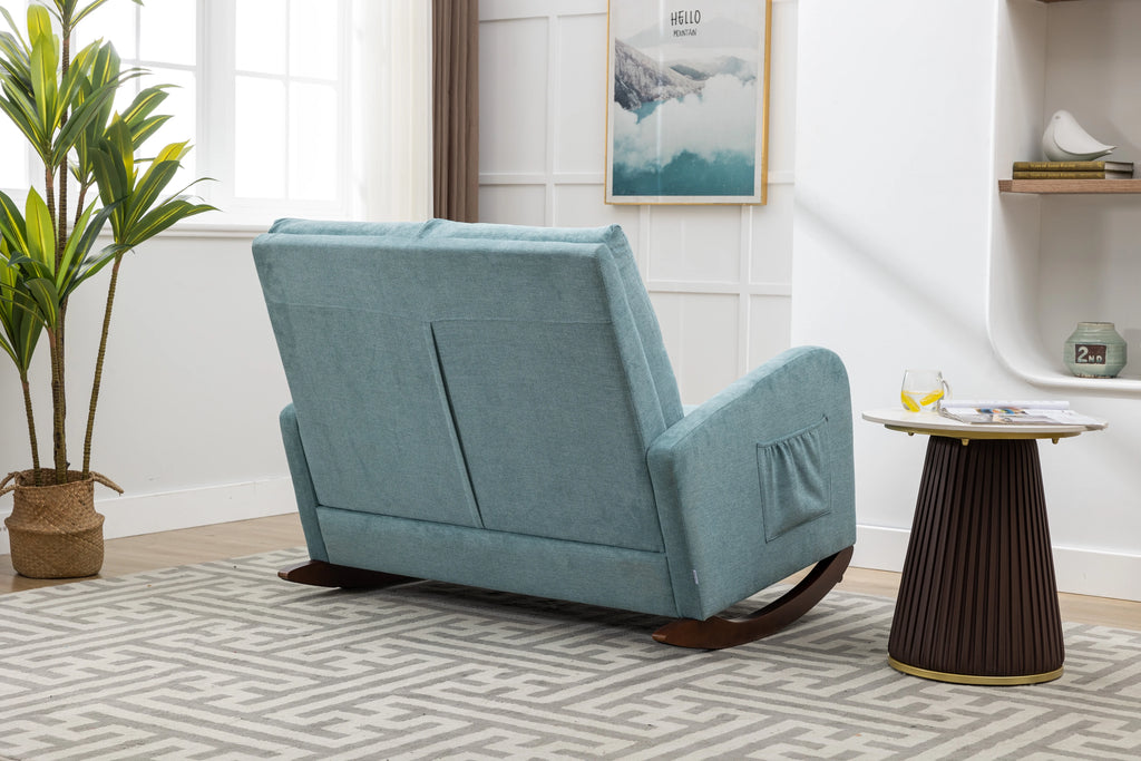 Oversized Upholstered Wingback Rocking Chair X49398