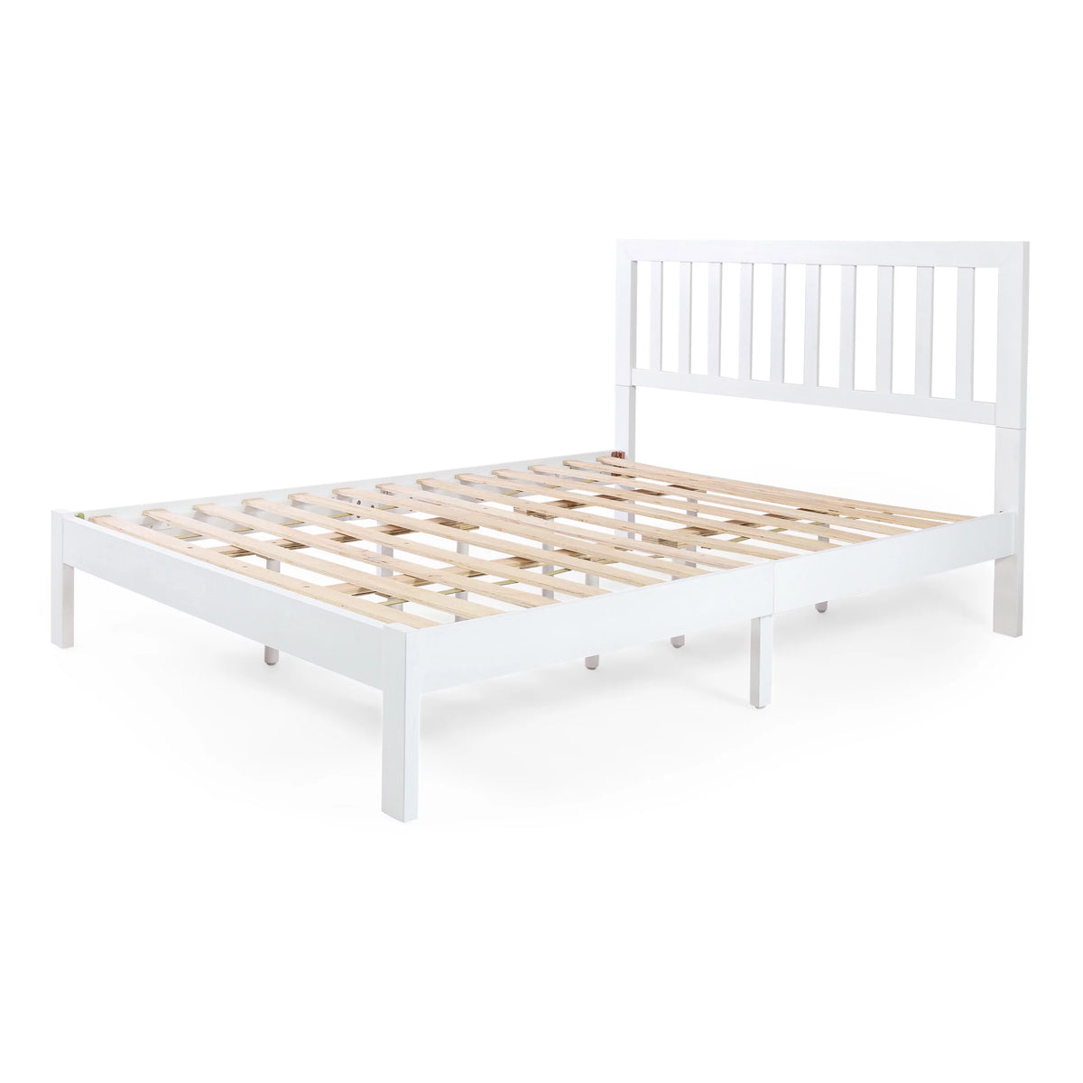 White Acacia Wood Queen Bed J571739