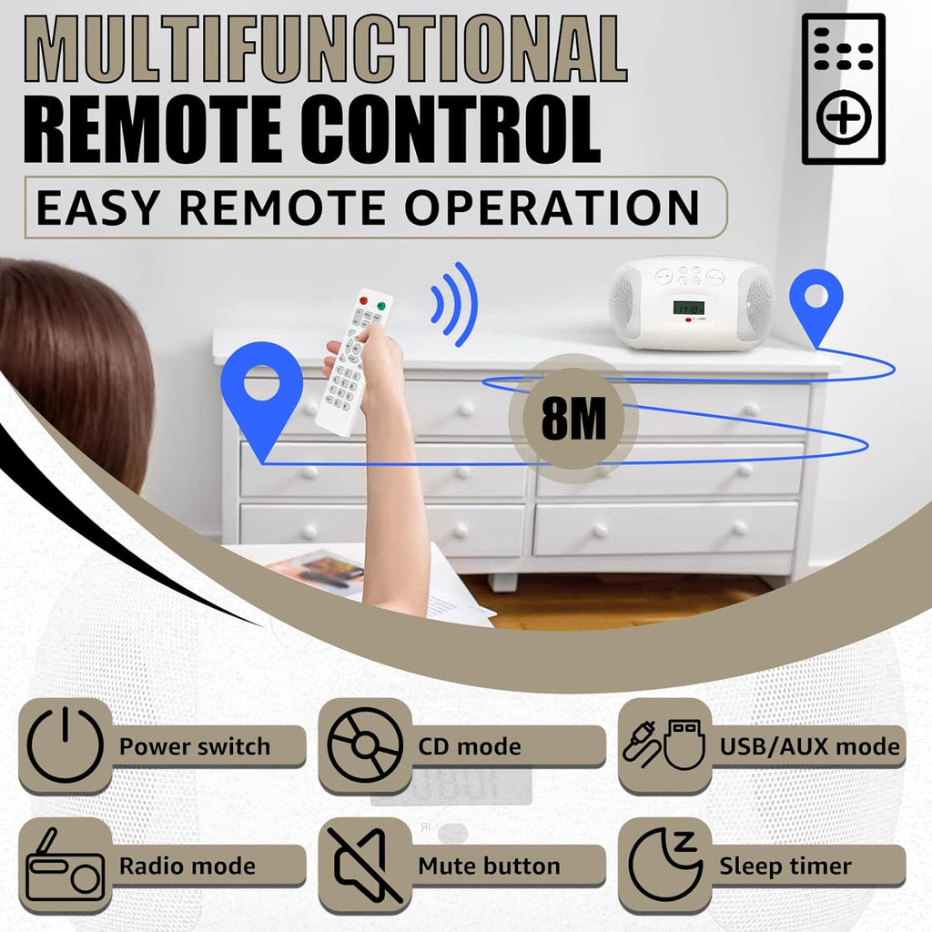 CD and Cassette Player Combo with Remote Control O22474