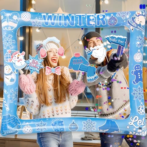 Christmas Photo Booth Props Inflatable Frame 32Pcs F4994