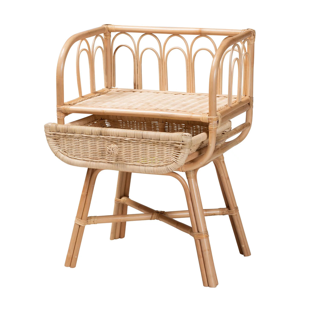 Natural Brown Rattan Nightstand N890347