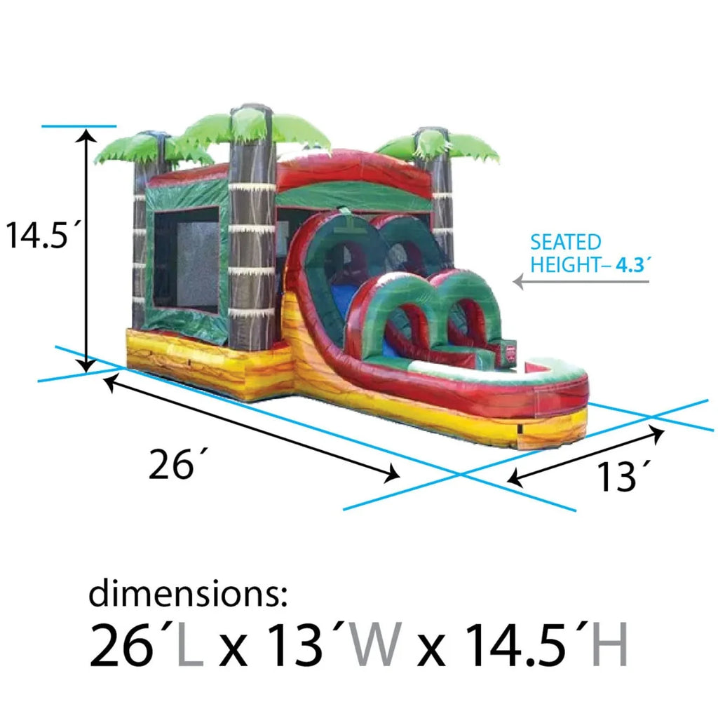 Commercial Inflatable Water Slide Bounce House Slip and Slide Trio J781961