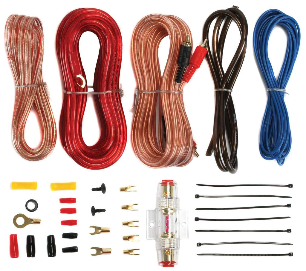 200 Watt 2-Channel Car Audio Amplifier with Wiring Kit K365607