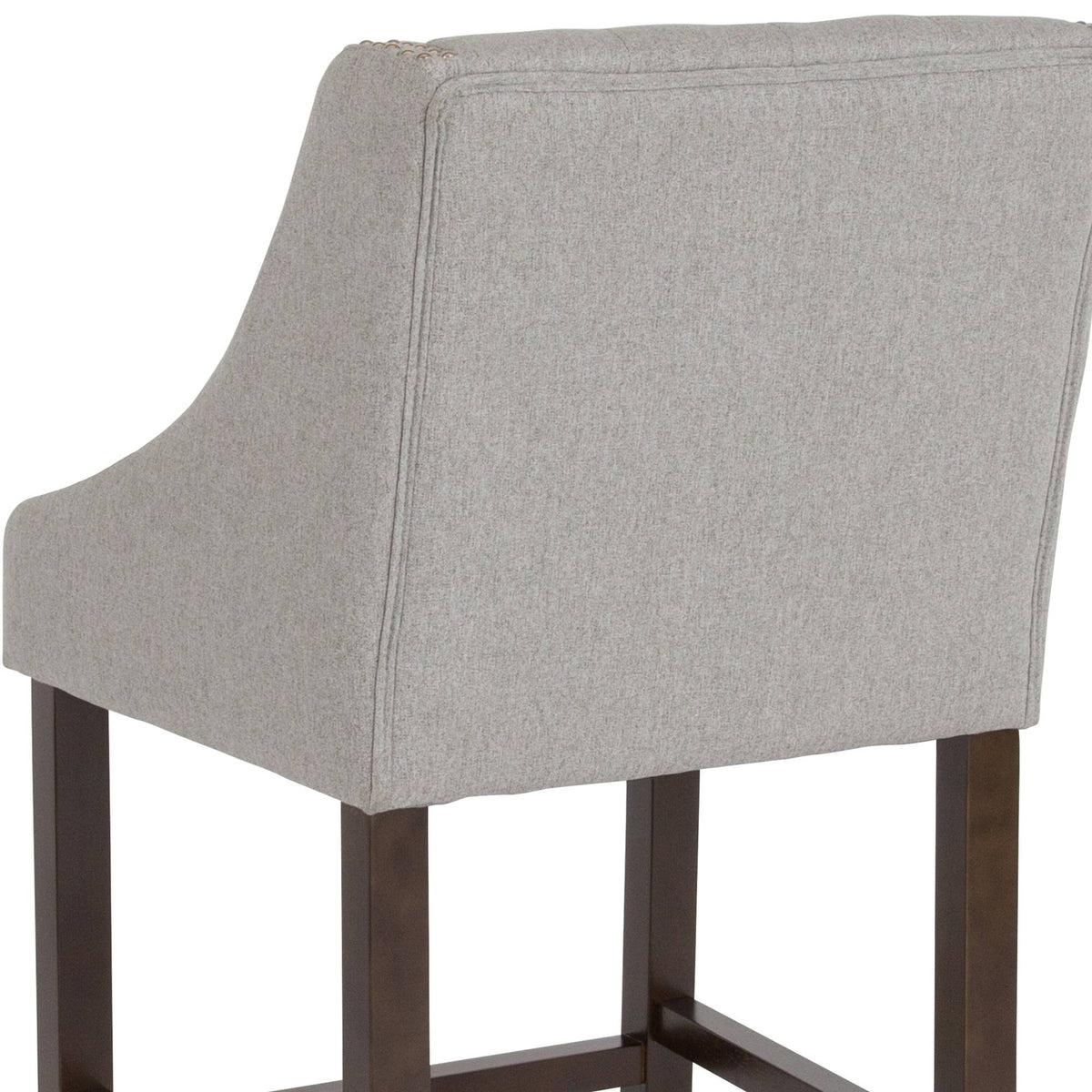 Light Gray Fabric Tufted Counter Height Stool T9005