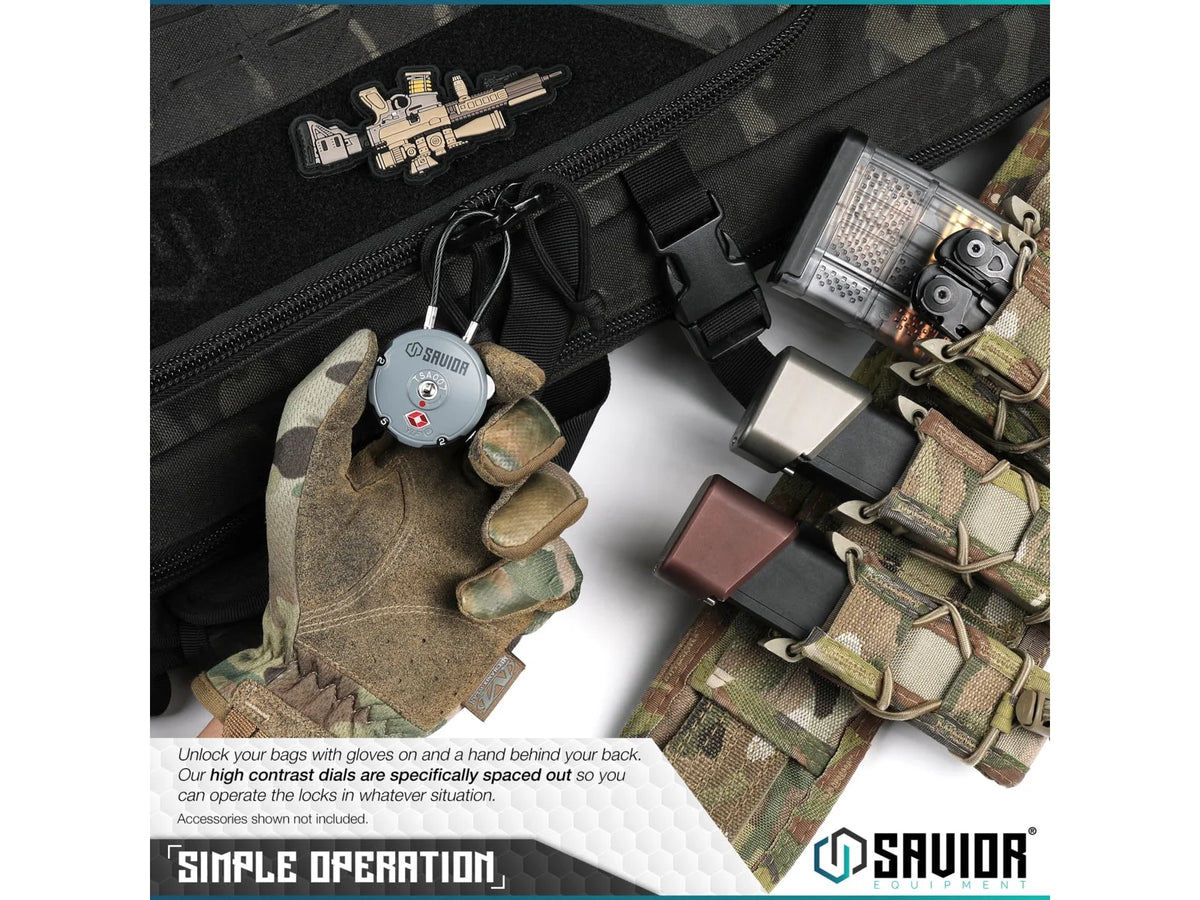 3 Digit Cable Lock, 2 Pack, Dark FDE A9286