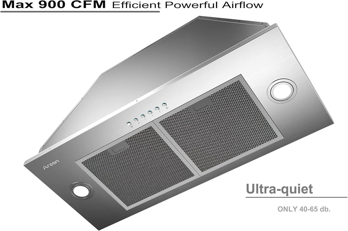 Stainless Steel 30 Built-in Range Hood Insert with 900 CFM U82445