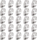 25Pcs Adjustable 304 Stainless Steel Worm Gear Hose Clamp Assortment Kit (18-32mm) W55610