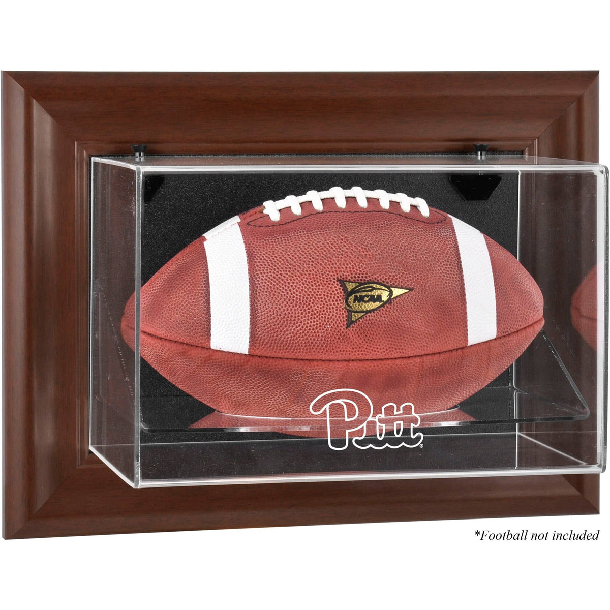 Brown Framed Wall-Mountable Football Display Case A7685