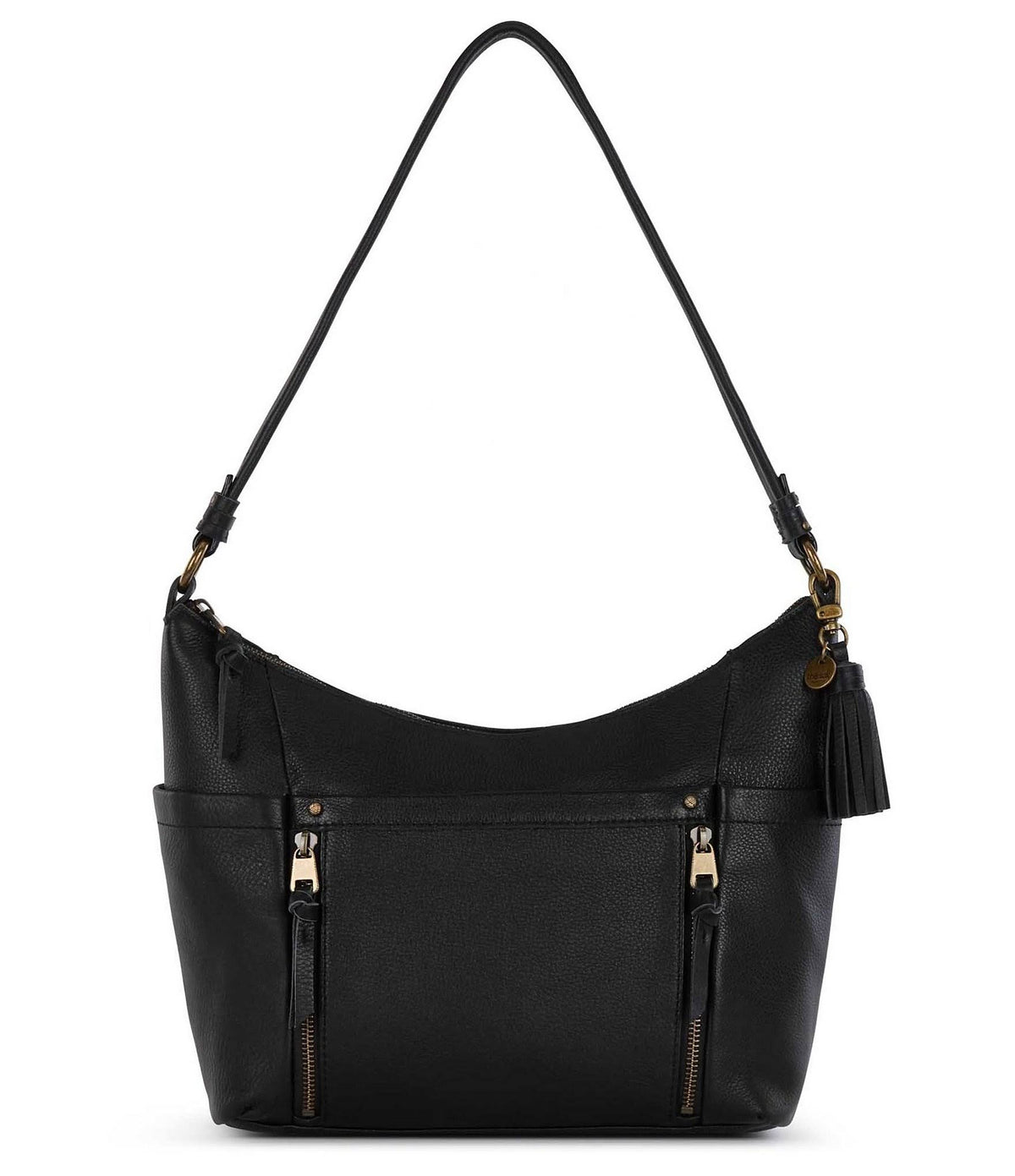 Black Leather Hobo Bag W584