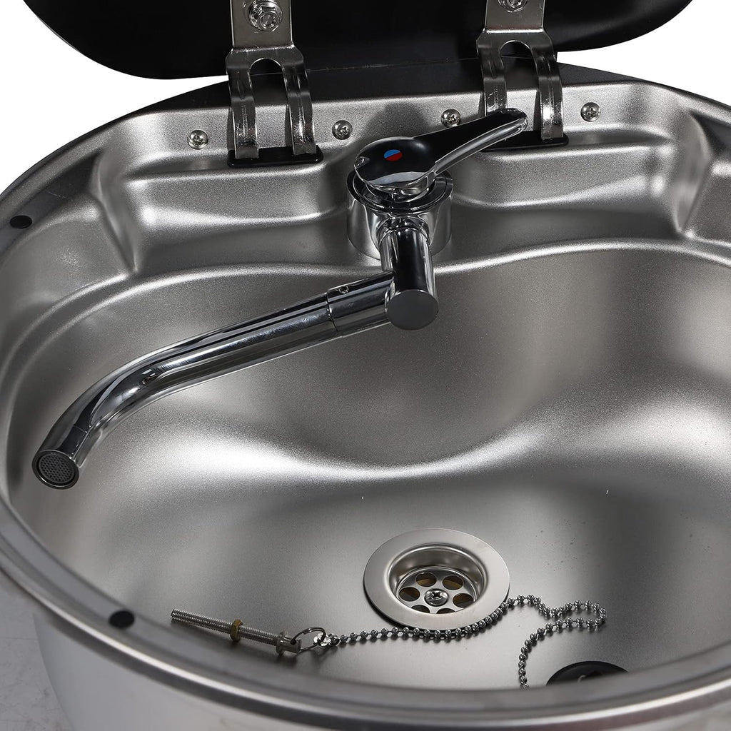 Stainless Steel Single Bowl Basin Sink with Cold Hot Faucet Y831433