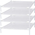White 4-Pack Stackable Mesh Laundry Drying Rack S305371