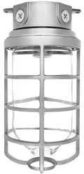 Vapor Proof 200 Ceiling 4x22 Box 3/4x22 White w/ Glass Globe Cast Guard O71242