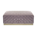 Lilac Gold Velvet Bench with Stainless Steel Base Y66310