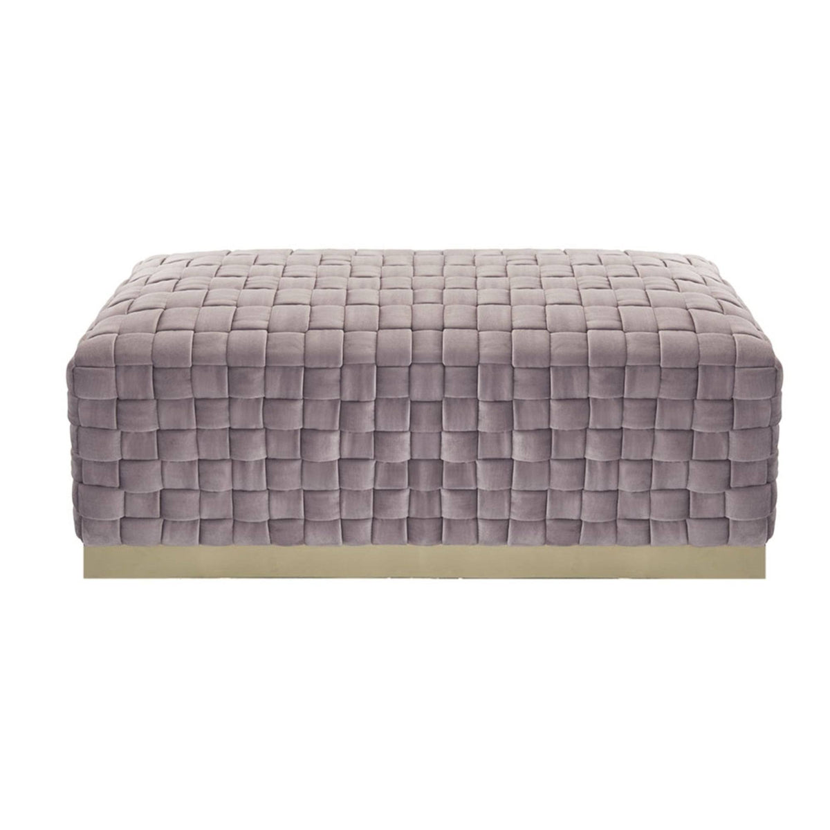 Lilac Gold Velvet Bench with Stainless Steel Base Y66310
