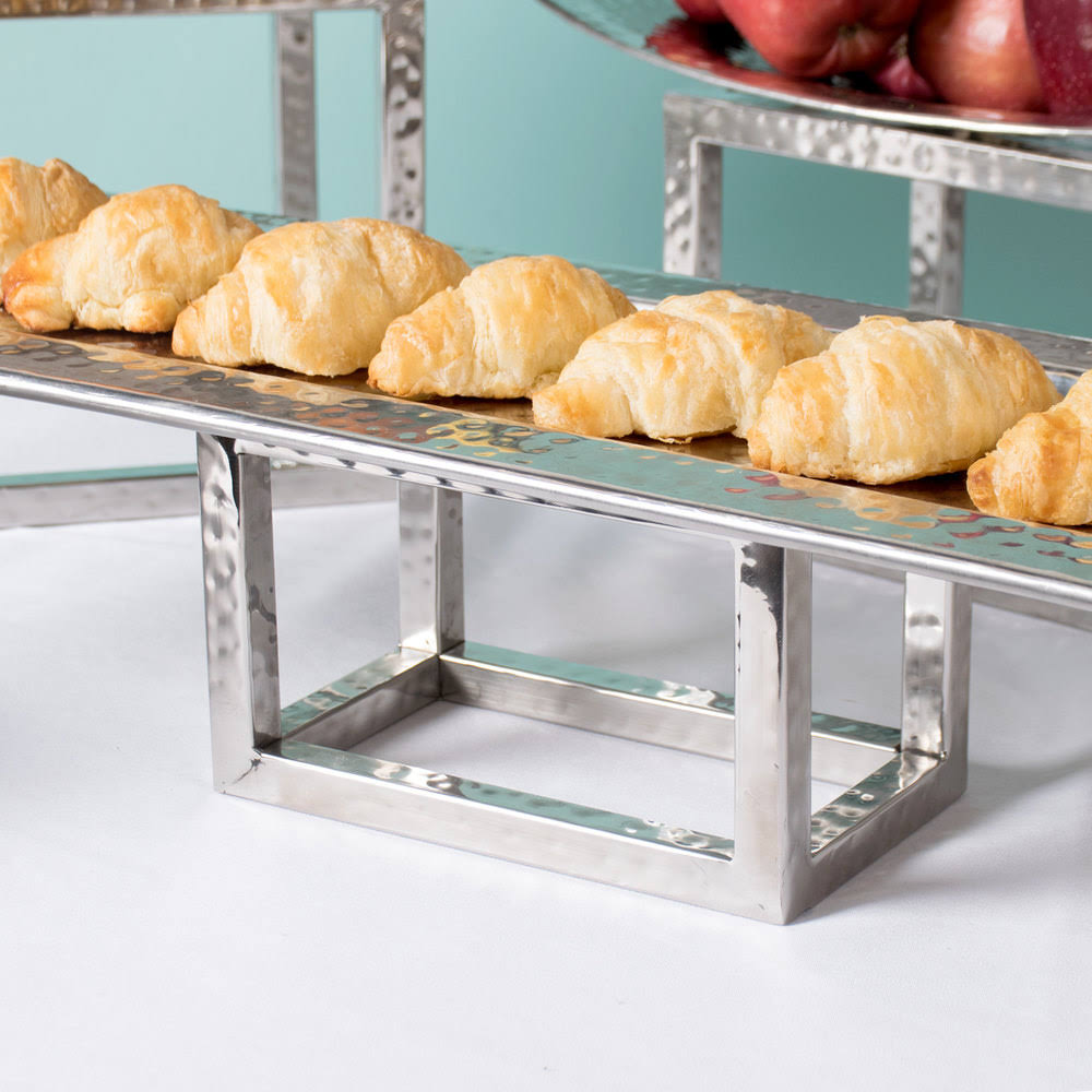 Hammered Stainless Steel Frame Riser Set B276864