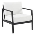 Lightweight Aluminum Outdoor Chair with White Cushions R588267