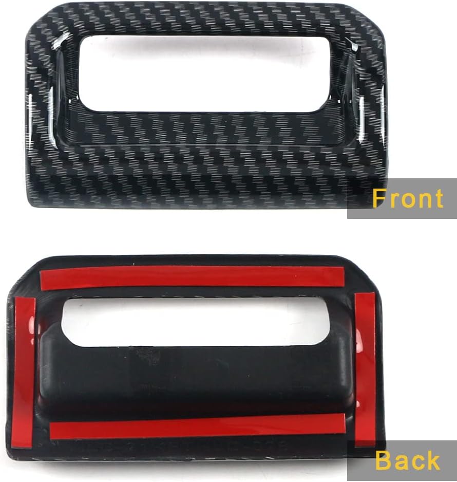 ABS Carbon Fiber Print Armrest Box Button Switch Cover J124354