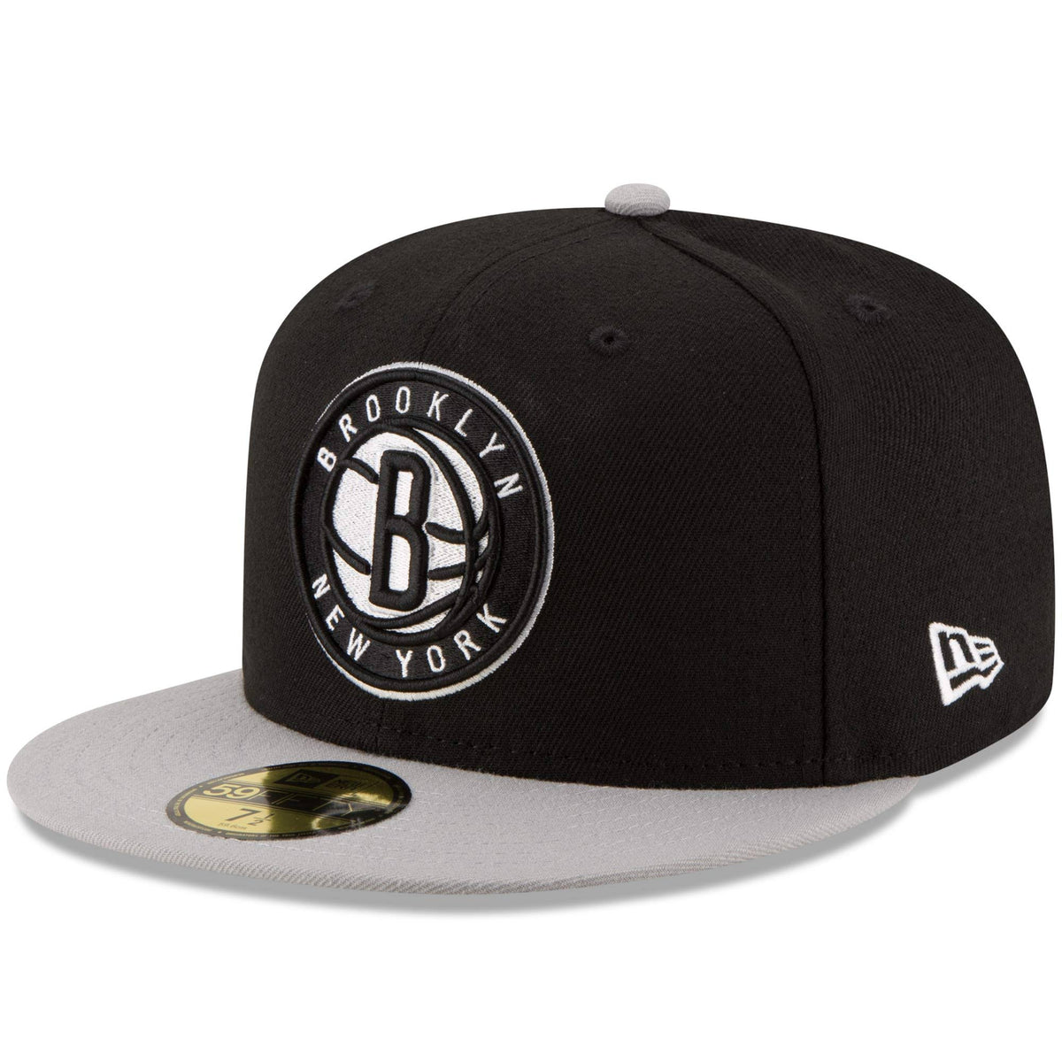 Black Gray Fitted Hat Z8767