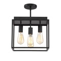 4-Light Black Semi Flush Mount Light H321
