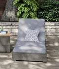 Brown Rattan Outdoor Chaise Lounge T373389