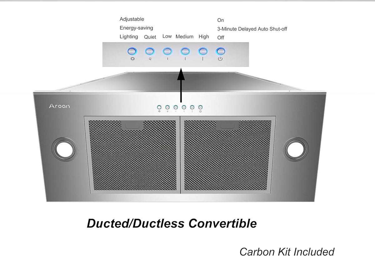 Stainless Steel 30 Built-in Range Hood Insert with 900 CFM U82445