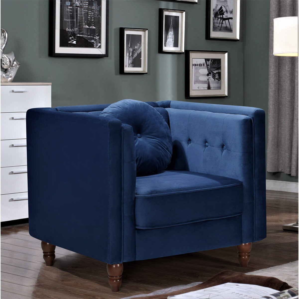 Grey Chesterfield Chair J9594