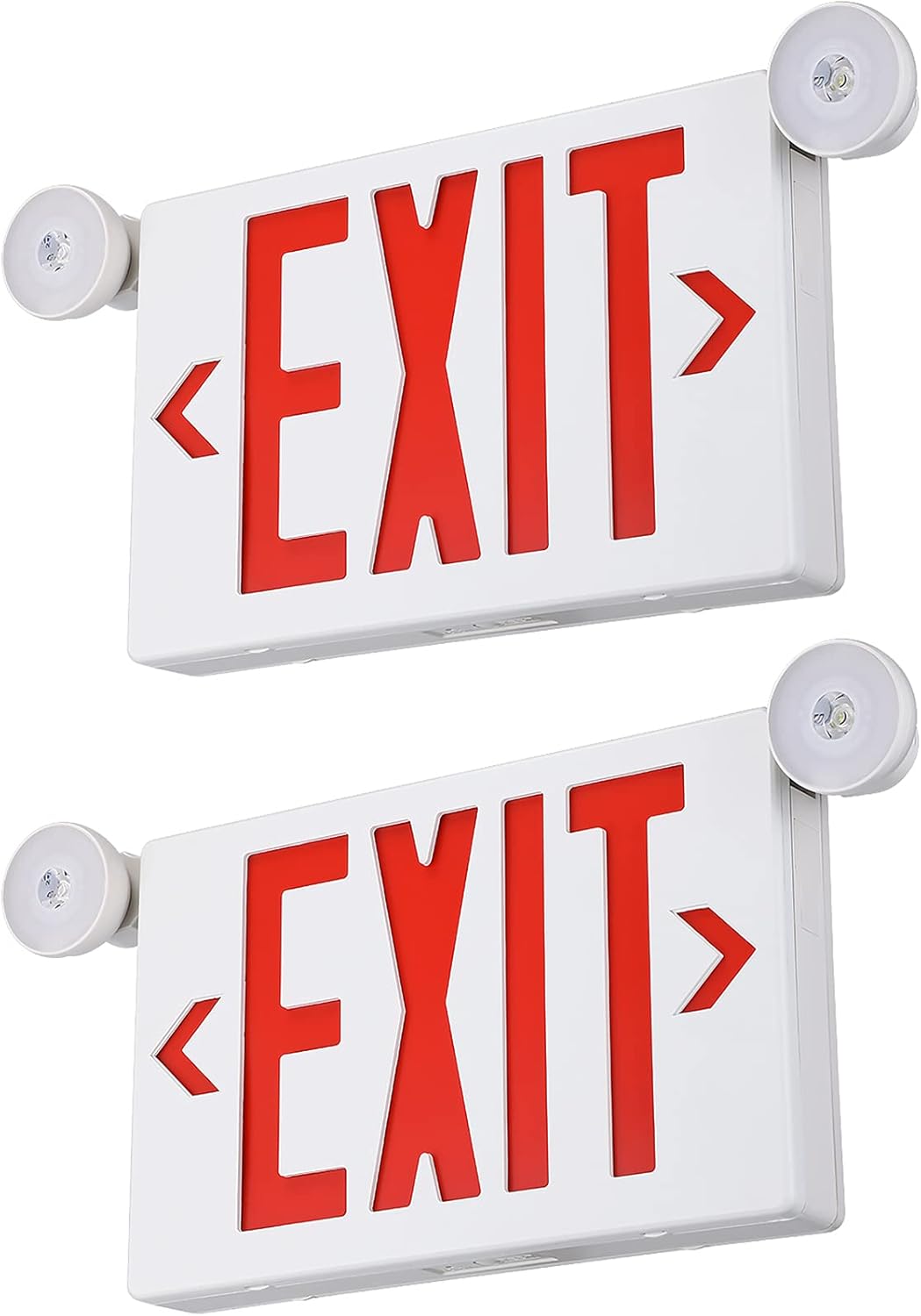 Black Exit Sign with Emergency Lights, Pack of 2 O985578