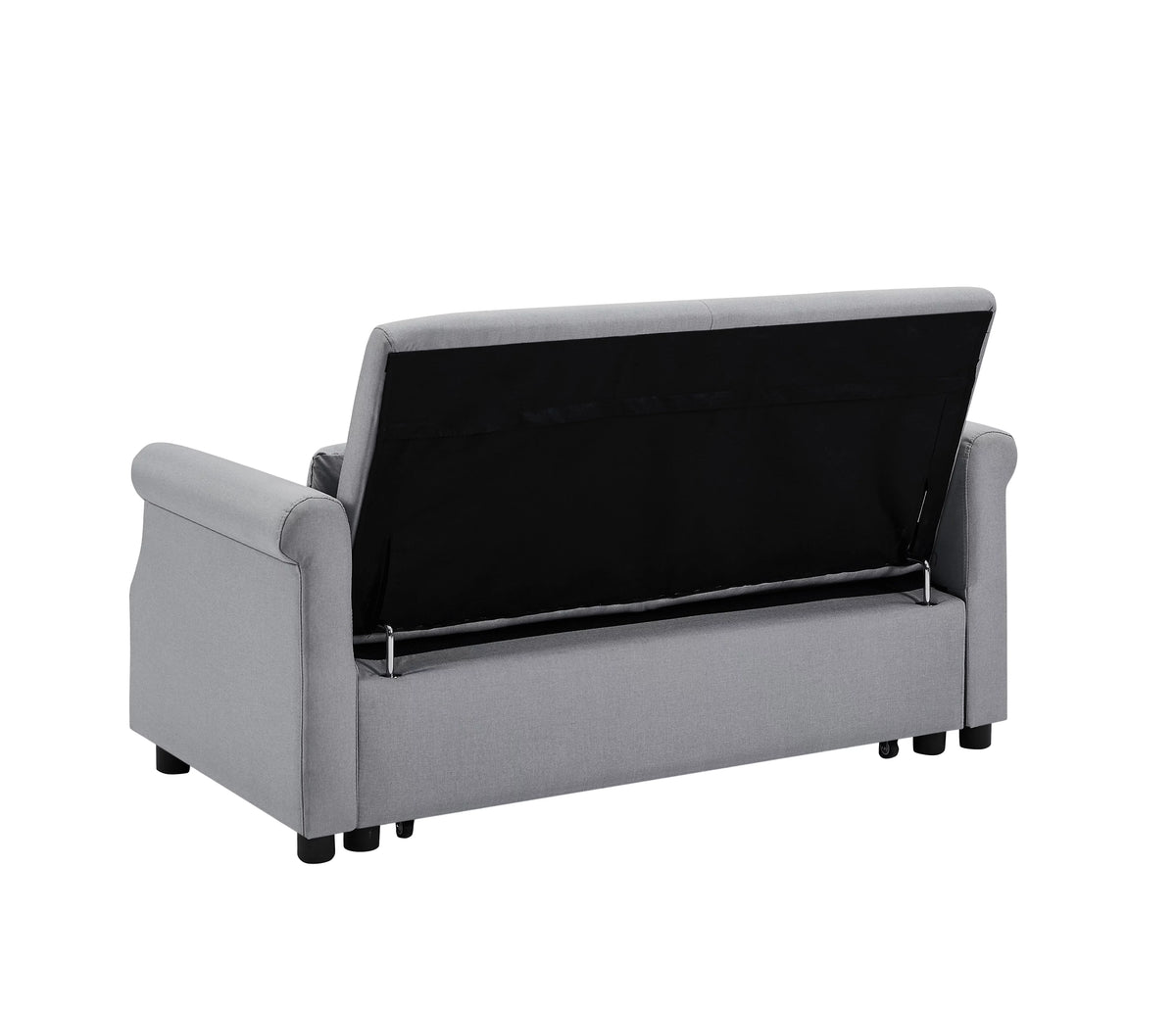 55" Gray Convertible Futon Sofa Bed W219105
