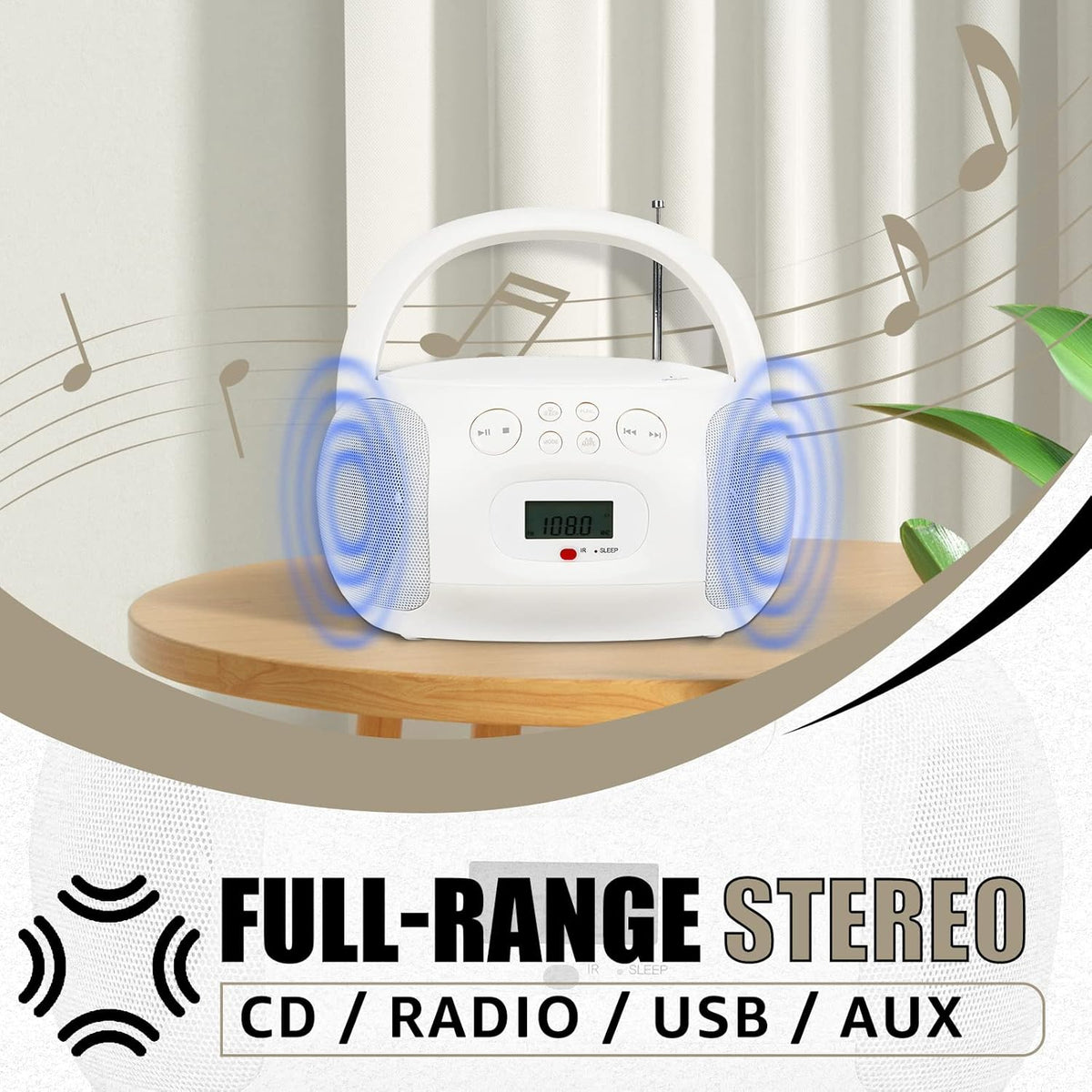 CD and Cassette Player Combo with Remote Control O22474
