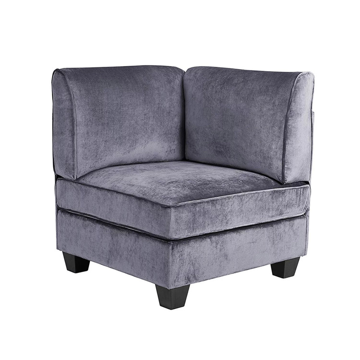 Gray Velvet 8Pc Modular Sectional Sofa I184