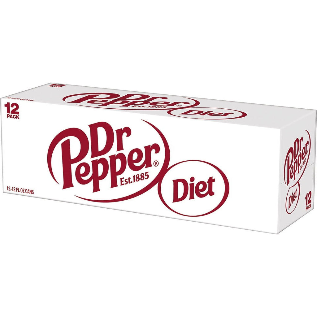 12 Pack Cans Diet Dr Pepper Soda Pop A825