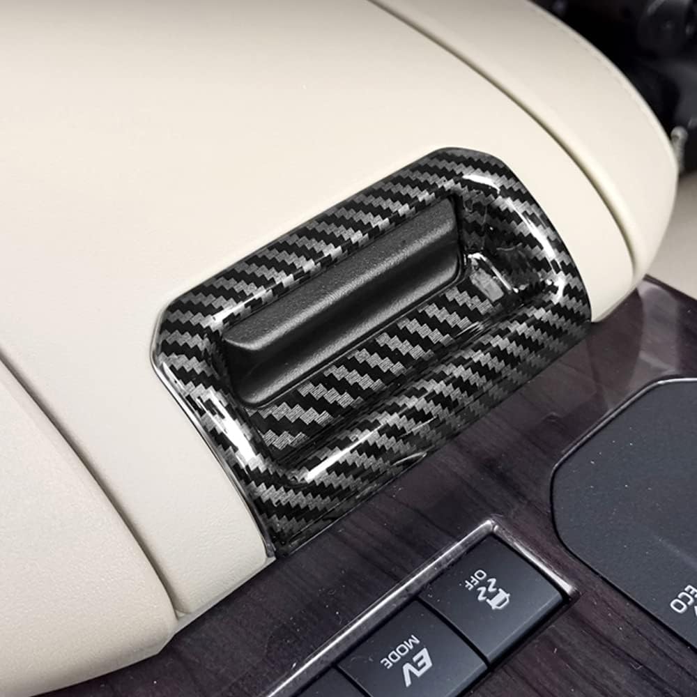ABS Carbon Fiber Print Armrest Box Button Switch Cover J124354