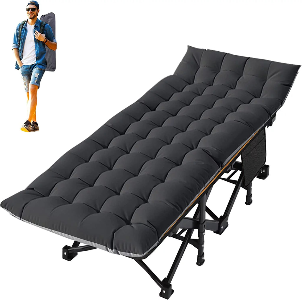 Folding Camping Cot with Mattress and Carry Bag R8711