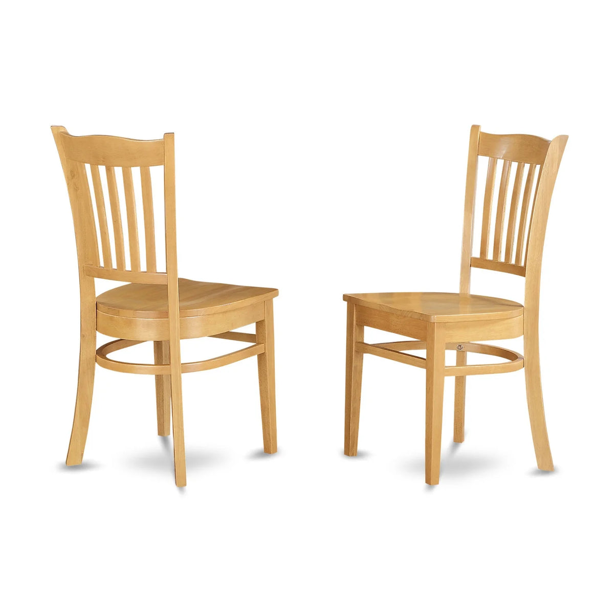 3 Pc Solid Wood Dining Table Set with 2 Chairs, Oak Finish V63764