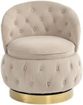 Round Swivel Chair with Tufted Back and Cushion Y363637