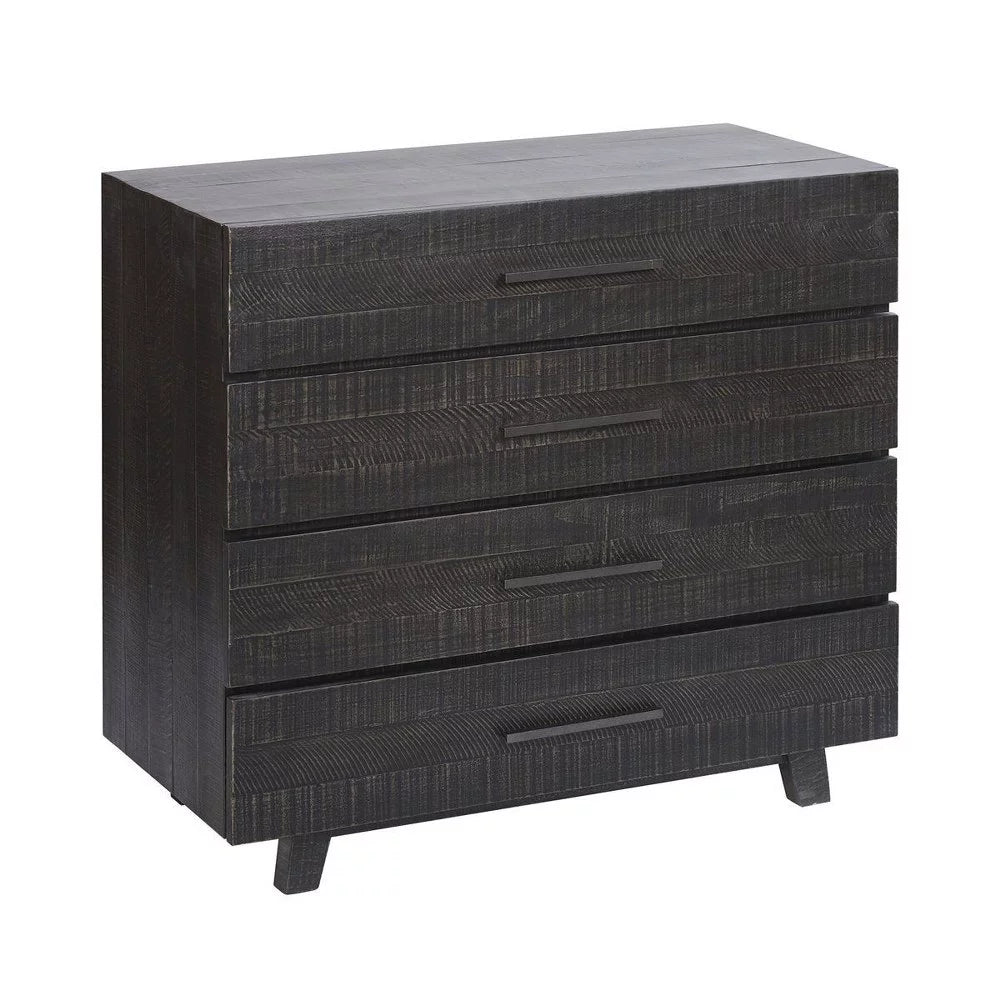 42 inch 4-Drawer Chest Antique Black Finish V5667