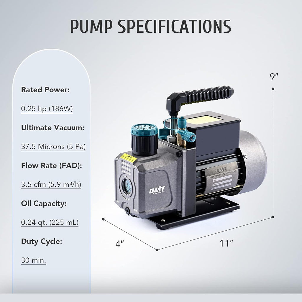 Vacuum Chamber Kit with 3.5cfm Pump, 1.5 Gallon, 38 Micron, 5.7L T8838