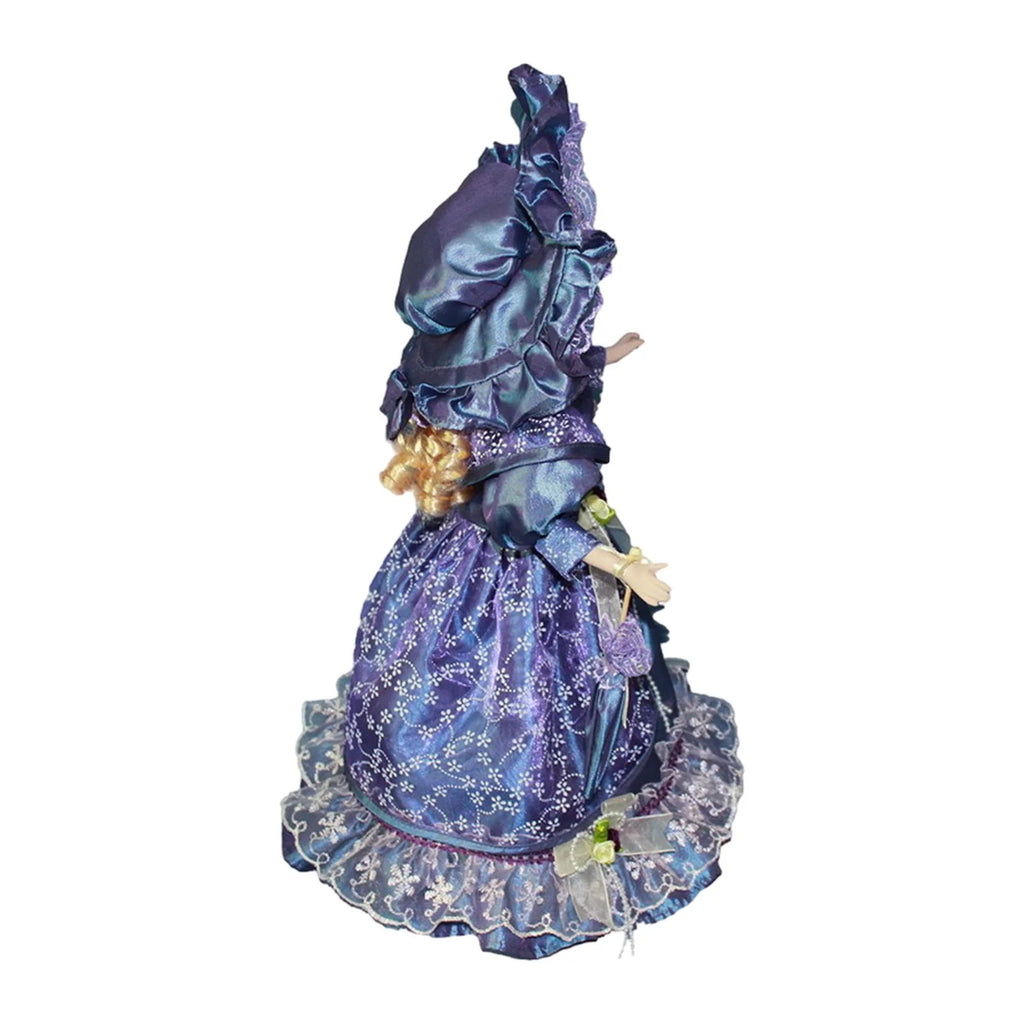 Violet Porcelain Dollhouse Lady with Dress S300337